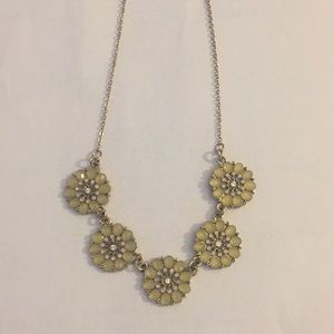Yellow Flower Bib Necklace